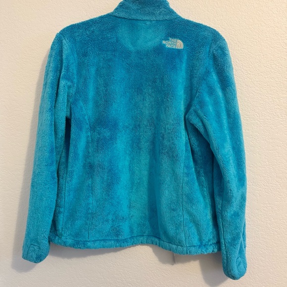 The North Face Blue Teddy Jacket Plush Fleece Stand-Up Collar - Picture 10 of 13